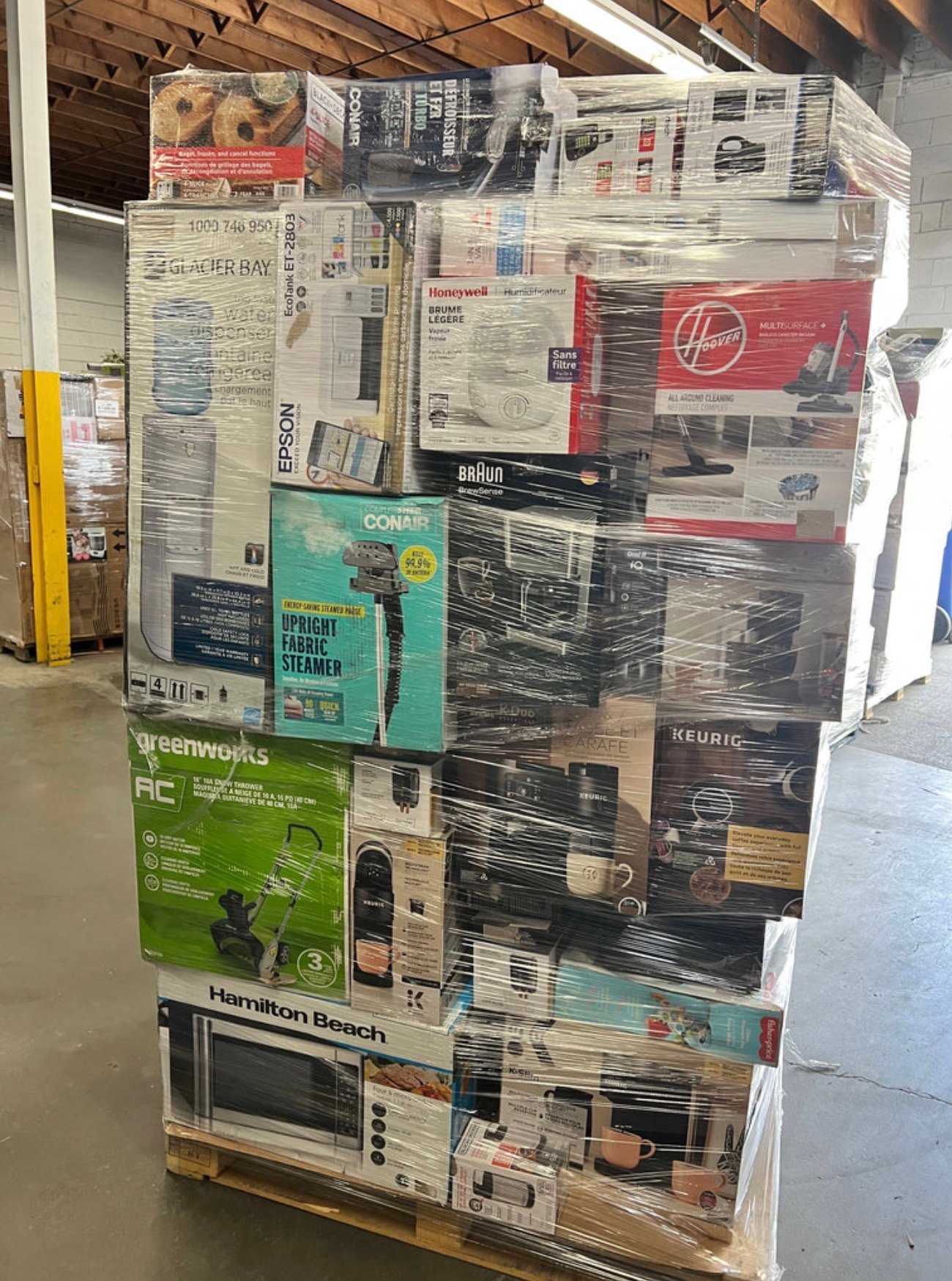 Appliance liquidation pallet category
